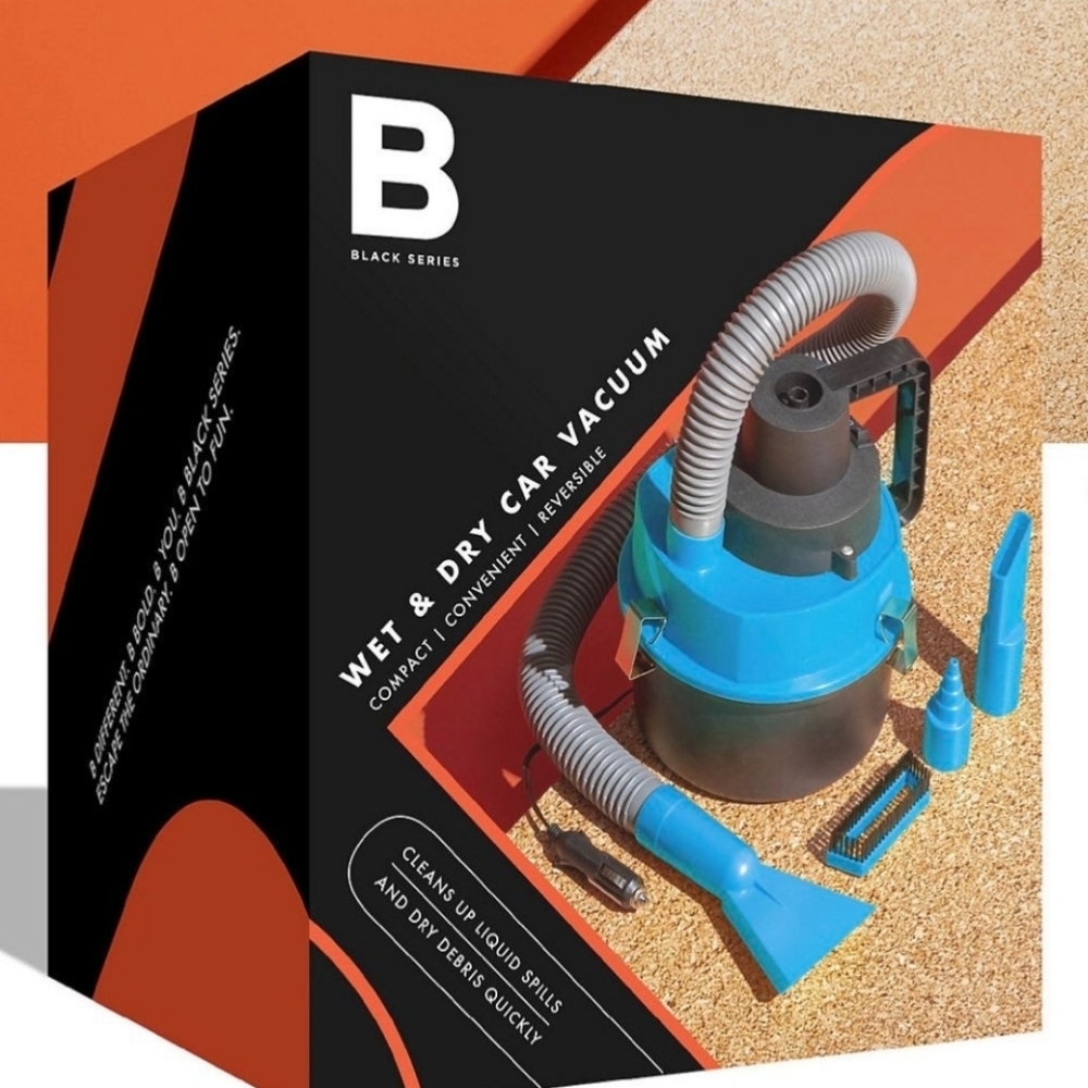 Black Series Multifunction Wet & Dry Auto Vacuum Portable Black/Blue NIB